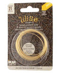 BeadsBalzar Beads & Crafts Tarnish resistant medium temper 21g square wire -Gold color
