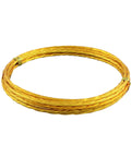 BeadsBalzar Beads & Crafts Textured Round Aluminum Wire, Wave Pattern, Goldenrod, 12 Gauge, 2mm, 2m/roll