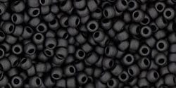 BeadsBalzar Beads & Crafts TOHO - Round 11/0 : Opaque-Frosted Jet (50g)