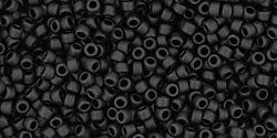 BeadsBalzar Beads & Crafts TOHO - Round 15/0 : Opaque-Frosted Jet (20g)
