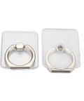 BeadsBalzar Beads & Crafts Transparent Plastic Cell Phone Ring Holder, 360 Degree Rotation, Alloy Finger Grip Stand Holder