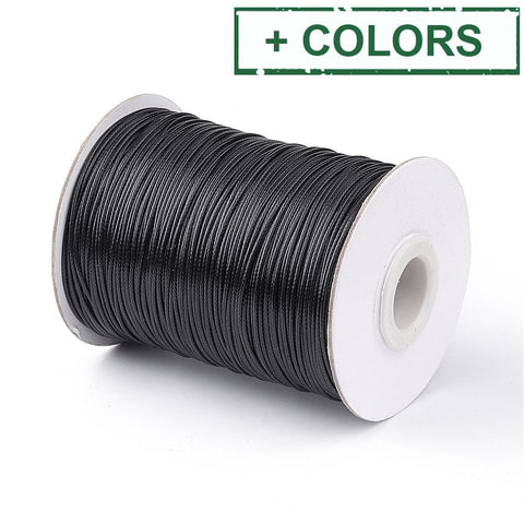 BeadsBalzar Beads & Crafts (WC5231-X) Korean Waxed Polyester Cord, Yellow Size: about 1.0mm  (85 YARDS)