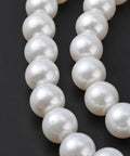 BeadsBalzar Beads & Crafts WHITE (BE2939-B01) (BE2939-X) Glass Pearl Beads Strands, Pearlized, Round, 10mm (1 STR)