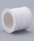BeadsBalzar Beads & Crafts WHITE Braided Nylon Thread, 1 mm 100 yards (91 meters) spool