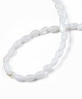 BeadsBalzar Beads & Crafts WHITE Natural Freshwater Shell Beads Strands, Rice, 5x3mm, (39.5~40cm)