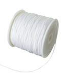 BeadsBalzar Beads & Crafts WHITE (NC5164D) (NC5164-X) Braided Nylon Thread Nylon String,  0.8mm  (+/-90METS)