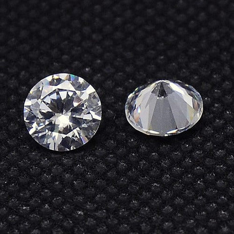 BeadsBalzar Beads & Crafts (ZR9074A) Cubic Zirconia Cabochons, Grade A, Diamond, Clear  8mm (6 PCS)