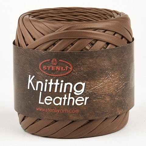 BeadsBalzar Craft Store 03 Stenli Knitting Leather Yarn – 100% Faux Leather Tape for Crochet & Knitting
