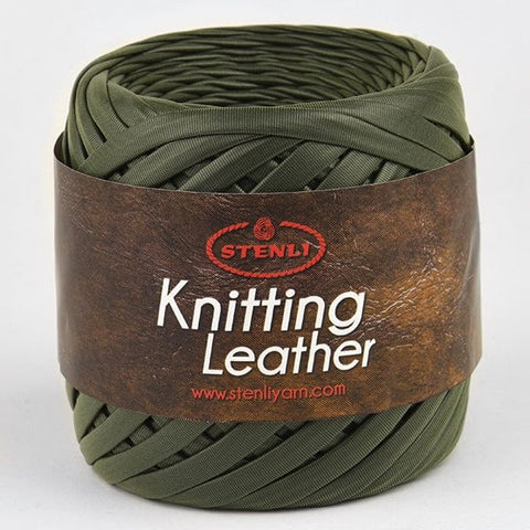 BeadsBalzar Craft Store 06 Stenli Knitting Leather Yarn – 100% Faux Leather Tape for Crochet & Knitting