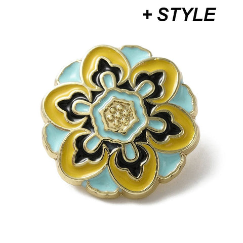 BeadsBalzar Craft Store 1-Hole Zinc Alloy Enamel Shank Buttons - Choose Style