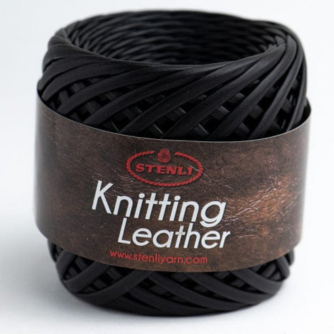 BeadsBalzar Craft Store 10 Stenli Knitting Leather Yarn – 100% Faux Leather Tape for Crochet & Knitting