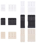 BeadsBalzar Craft Store 12Pcs Women’s Bra Extenders – 12 Styles, Polyester with Iron Hooks & Loops, Rectangle, Mixed Colors