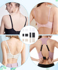BeadsBalzar Craft Store 12Pcs Women’s Bra Extenders – 12 Styles, Polyester with Iron Hooks & Loops, Rectangle, Mixed Colors