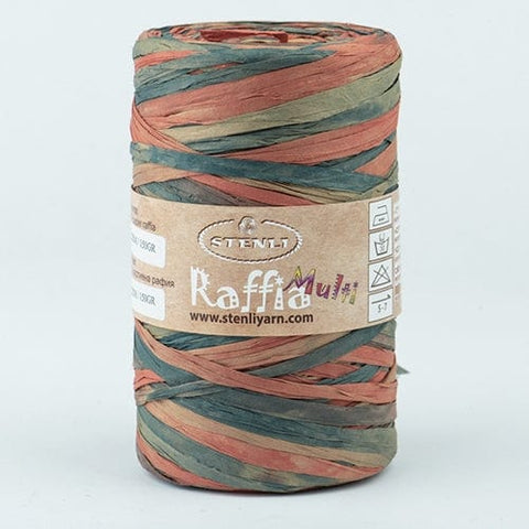 BeadsBalzar Craft Store 15 Stenli Yarns Raffia Multi – Multicolor Paper Yarn for Crochet, Knitting & Crafts