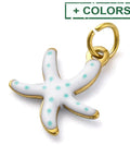 BeadsBalzar Craft Store 304 Stainless Steel Enamel Charms, with Jump Ring, Ion Plated, Starfish