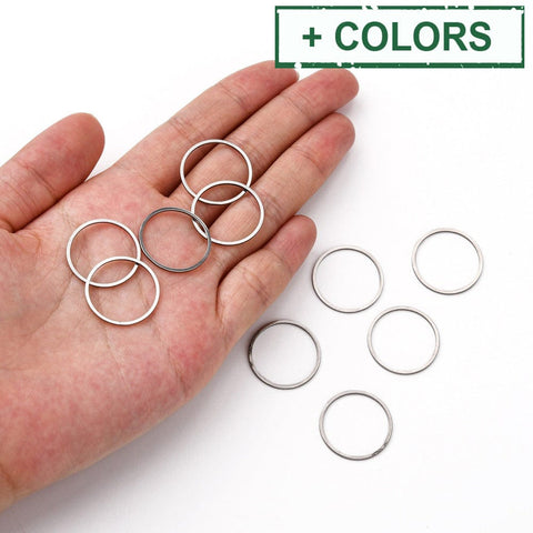BeadsBalzar Craft Store 304 Stainless Steel Linking Rings – 20mm, 0.8mm Thick | Jewelry Making & DIY Crafts