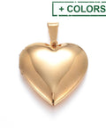 BeadsBalzar Craft Store 316 Stainless Steel Locket Pendants, Heart