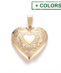 BeadsBalzar Craft Store 316 Stainless Steel Locket Pendants, Heart, Real 18k Gold Plated