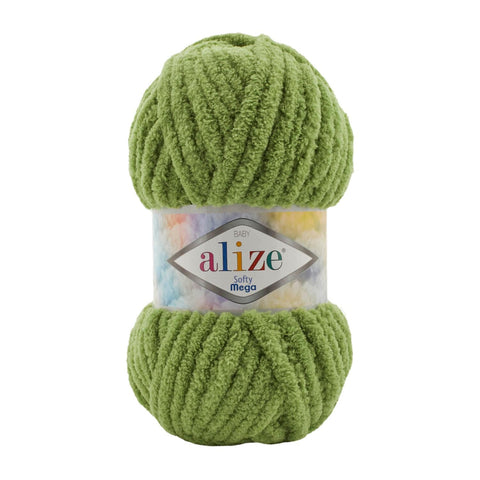 BeadsBalzar Craft Store 485 Alize Softy Mega Yarn – Ultra-Soft Super Bulky Chenille for Cozy Creations