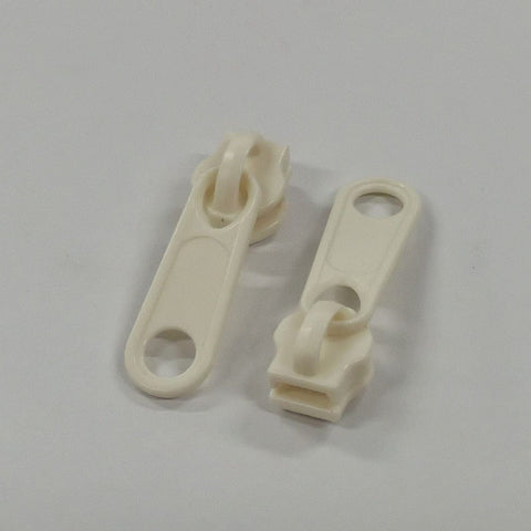 BeadsBalzar Craft Store #5 Plastic Zipper Sliders, Garment Accessories, Oval, Navajo White