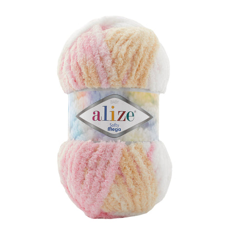 BeadsBalzar Craft Store 6046 Alize Softy Mega Yarn – Ultra-Soft Super Bulky Chenille for Cozy Creations