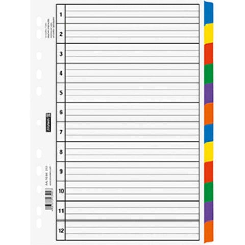 BeadsBalzar Craft Store A4 Ring Binder Index – 12-Section Cardboard Dividers | Tabbed Organizer