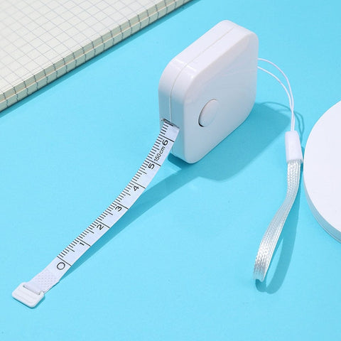 BeadsBalzar Craft Store ABS Tape Measure, Soft Retractable Sewing Tape Measure, for Body, Sewing, Tailor, Cloth, White
