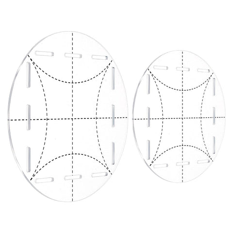 BeadsBalzar Craft Store Acrylic Quilting Rulers, Round Templates, Transparent Patchwork Sewing Cutting Craft Ruler DIY Tools, with Hole, Clear