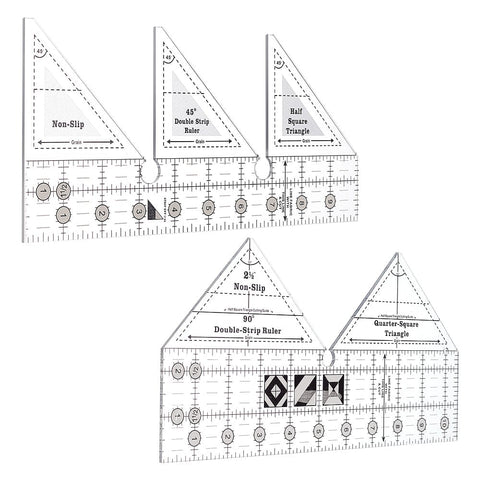 BeadsBalzar Craft Store Acrylic Quilting Rulers, Triangle Templates, Transparent Patchwork Sewing Cutting Craft Ruler DIY Tools, Clear