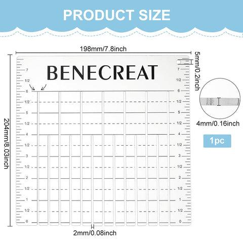 BeadsBalzar Craft Store Acrylic Quilting Template, Cutting Guide, Sewing Tools, Rectangle