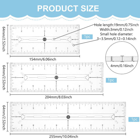 BeadsBalzar Craft Store Acrylic Quilting Template, Cutting Guide, Sewing Tools, Rectangle, Clear