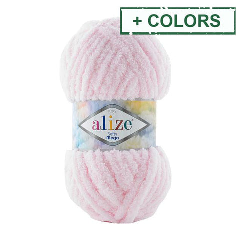 BeadsBalzar Craft Store Alize Softy Mega Yarn – Ultra-Soft Super Bulky Chenille for Cozy Creations