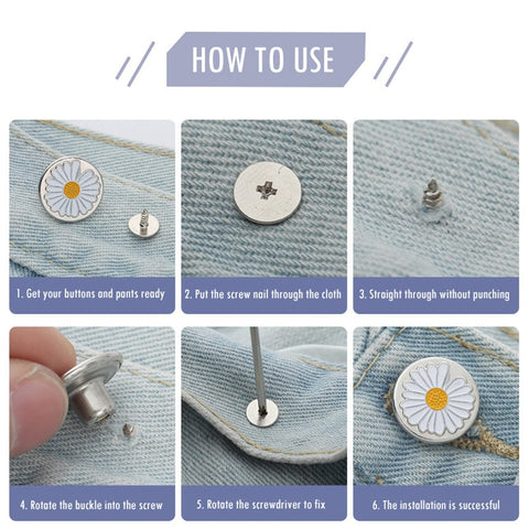 BeadsBalzar Craft Store Alloy Button Pins for Jeans, Nautical Buttons, Garment Accessories, Round