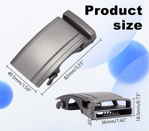BeadsBalzar Craft Store Alloy DIY Adjustable Automatic Buckle, for Men's Belt Head Accessories, 82x40.5x18.5mm
