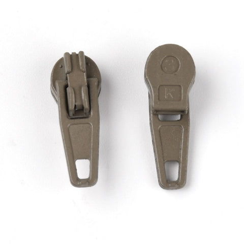 BeadsBalzar Craft Store Alloy Zip-Fastener Clasps, Spray Print, Coffee
