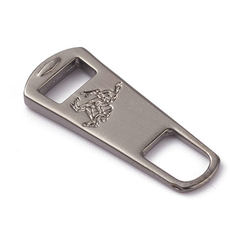 BeadsBalzar Craft Store Alloy Zipper Slider, Garment Accessories, Platinum