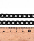 BeadsBalzar Craft Store Aluminum Twisted Chains Curb Chains, Unwelded, Oval, Black size about 12x7mm