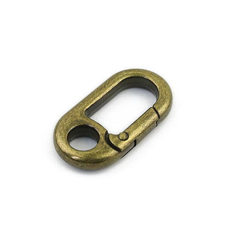 BeadsBalzar Craft Store ANTIQUE BRONZE Alloy Spring Gate Rings – Oval Shape
