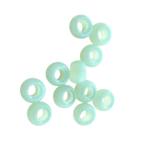 BeadsBalzar Craft Store AVENTURINE Furnace Big Hole Glass Beads 8x5mm – Oval Craft Beads for Jewelry Making, Beading & DIY Project