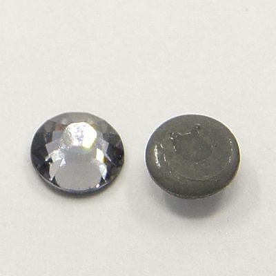BeadsBalzar Craft Store BLACK DIAMOND Glass Hotfix Rhinestone, Grade AA, Flat Back & Faceted, Half Round, Siam, SS16