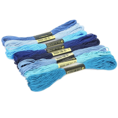 BeadsBalzar Craft Store BLUE TEME Cotton Crochet Threads, Embroidery Threads, Yarn for Lace Hand Knitting