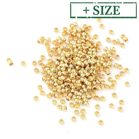 BeadsBalzar Craft Store Brass Crimp Beads, Rondelle, Real 18K Gold Plated – Jewelry Making Findings