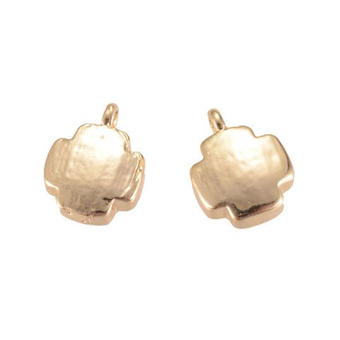 BeadsBalzar Craft Store Brass Cross Pendants – Real 18K Gold Plated, 9x7mm | Charms for Jewelry Making