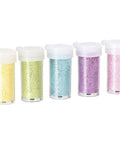 BeadsBalzar Craft Store Brunnen Heyda K.Prandell Glitter Mix Pastel – Soft Pastel Craft Glitter Set (5 Colors)