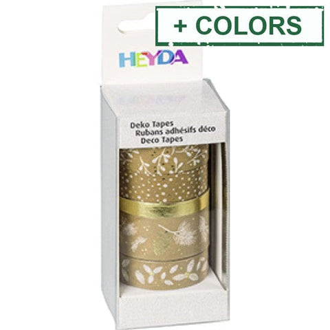 BeadsBalzar Craft Store Brunnen Heyda KPrandell Deco Tapes – Natural Decorative Washi Tape Set for Crafts & Scrapbooking