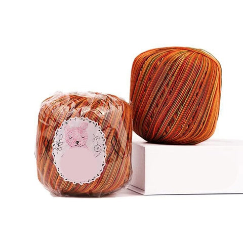 BeadsBalzar Craft Store CHOCOLATE Cotton Segment Dyed Yarn – For Weaving, Knitting & Crochet
