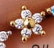 BeadsBalzar Craft Store CLEAR 316L Stainless Steel Micro Pave Cubic Zirconia Cartilage Earrings