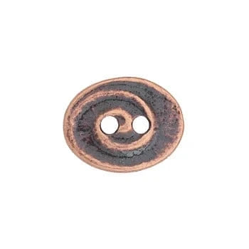 BeadsBalzar Craft Store COPPER ANTIUQE Pewter Swirl Buttons – Decorative 2mm Hole Buttons for Jewelry & Crafts