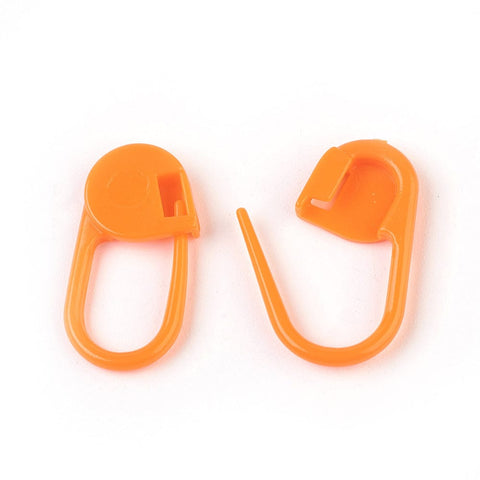 BeadsBalzar Craft Store Eco-Friendly ABS Plastic Knitting Crochet Locking Stitch Markers Holder, Mixed Color