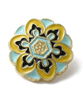 BeadsBalzar Craft Store Flowery  17.5x7mm thick hole: 2mm. 1-Hole Zinc Alloy Enamel Shank Buttons - Choose Style